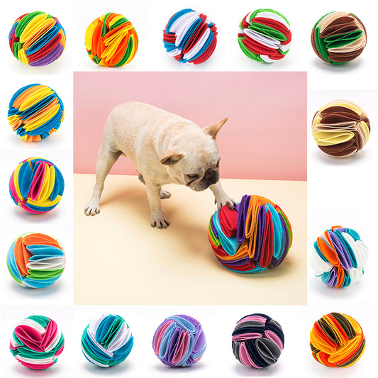 Snuffle Ball, Treat Dispensing Training Toy, Foraging Toy, Dog Play Enrichment, Slow Feeding Ball, Slow Feeder Interactive Puzzle Toy For Dog And Cat - petsany