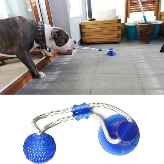 Pet Puppy Interactive Suction Cup, Push TPR Ball Toys Molar Bite Toy Elastic Ropes .Dog Tooth Cleaning Chewing Supplies( Dog Toys) ! - petsany