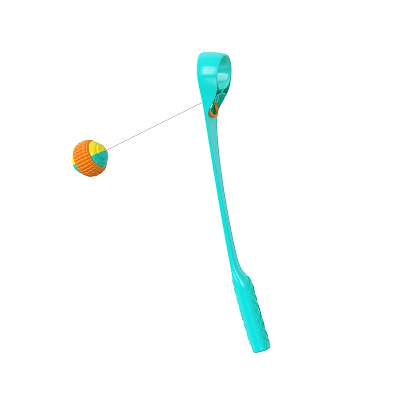 Benepaw Multifunction Sports Ball Launcher Durable Dog Fetch Toys Pet Toys Interactive Easily Throw Ring Retractable Rope - petsany