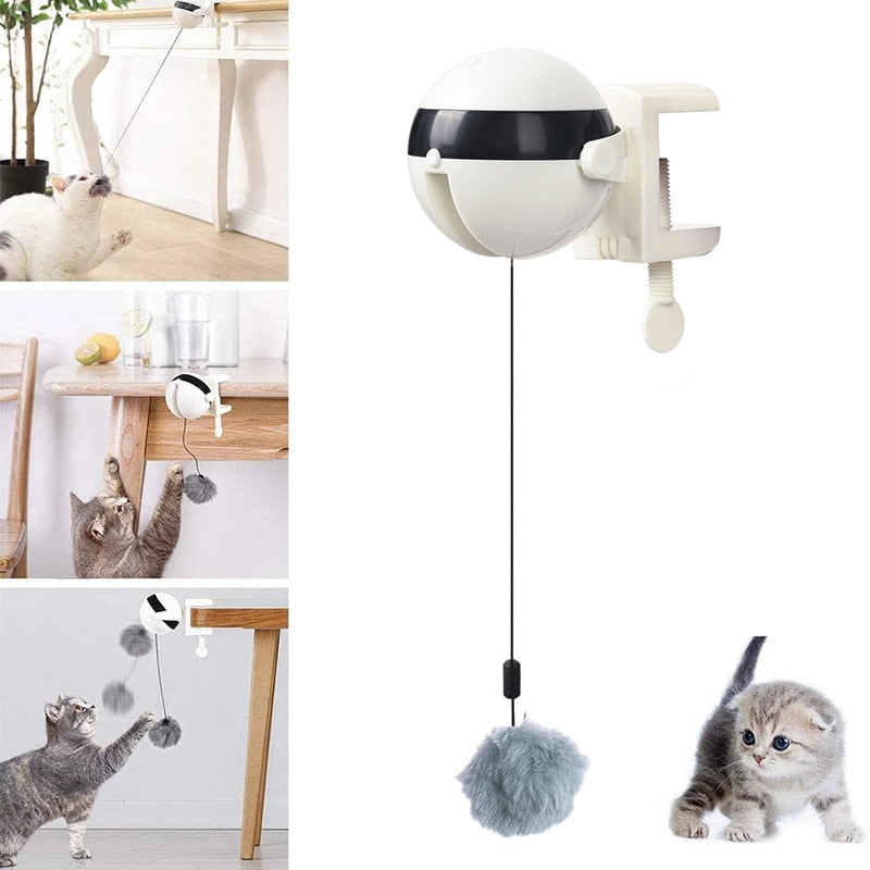 Automatic Cat Toy Ball Electric Lifting Interactive Self Playing Teaser Puzzle Smart Pet Cat Ball Toys Supplies for Cats Kitten - petsany